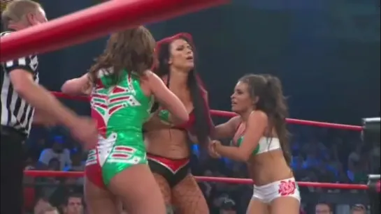 TnT(Tara & Miss Tessmacher) vs Rosita & Sarita(TNA Womens Knockouts tag team titles)