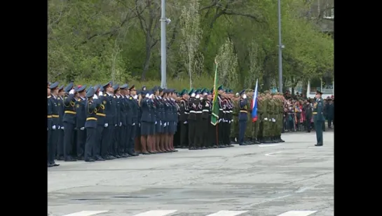 Парад Победы. Абакан. Первомайская площадь