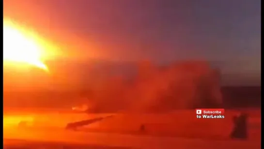 Iraq War 2015 - TOS-1 Thermobaric Rockets Fired By Iraqi Army At IS Positions In Baiji