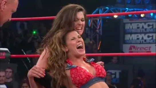 Winter(w/Angelina Love) vs Mickie James(TNA Women's Knockout title)