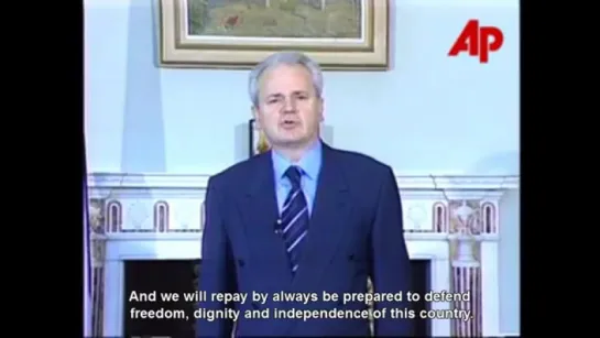 President Slobodan Milošević declares victory over NATO aggressors