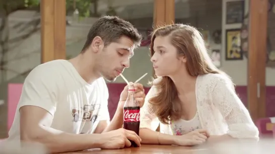 Sidharth Malhotra & Alia Bhatt: #CocaCola TVC 2015: The Straw Love