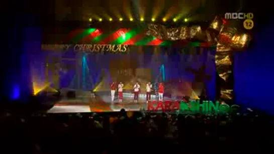 2008.12.20. Music Core Christmas Stage Silent Night + Jingle Bell Rock - KARA + SHINee