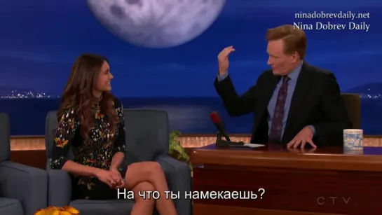 Nina Dobrev at Conan O'Brien 11.05.2015 (Rus sub)