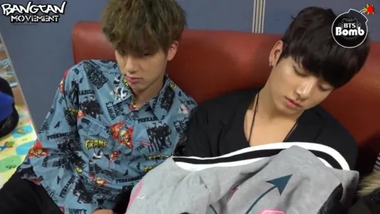 RUS SUB  BANGTAN BOMB  Sleeping Baby bo... with Jin (720p)