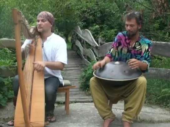 Hang drum with celtic harp. Alizbar & Christian Amin Varkonyi