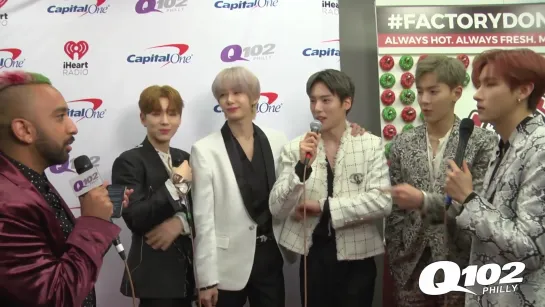 [VK][13.12.2019] Eliott interviews MONSTA X backstage at the #Q102JingleBall!