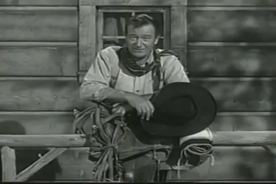 John Wayne introduces the Premier show of Gunsmoke for CBS 1955 eng english