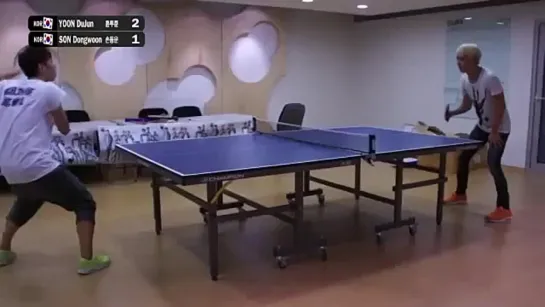 [SELFCAM] 12.08.2012 Table Tennis Match - DooJoon VS DongWoon @ PLAYB2ST Fancafe