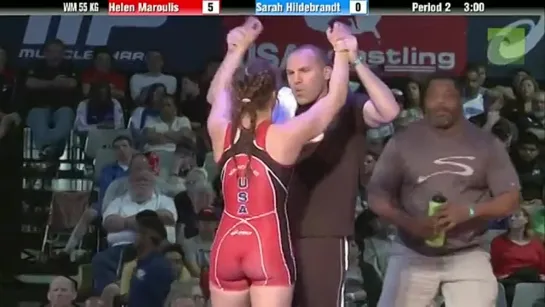 Helen Maroulis (Sunkist Kids) vs. Sarah Hildebrandt (King) sports women's wrestling