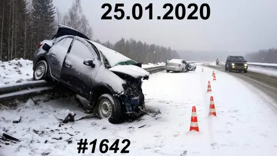 Подборка аварий и ДТП 25.01.2020 ВИДЕО №1642