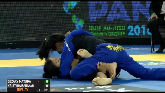 Gezary Matuda vs Kristina Barlaan Light Featherweight Final #ibjjfpan16