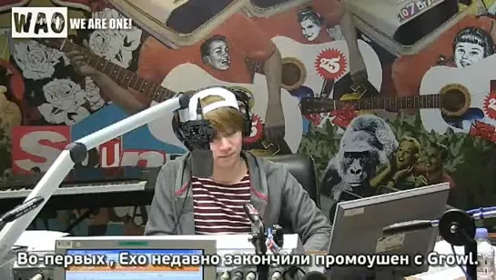 [РУСС.САБ] 131112 Youngstreet Radio - Heechul's Call-out to EXO's Kai Cut (Хичоль звонит Каю)