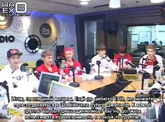 [РУСС. САБ] 130713 EXO @ Радио Юны "Звёздная ночь"