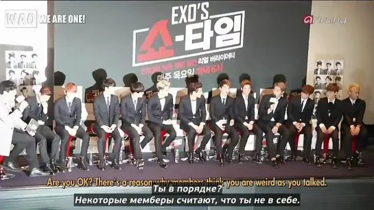 [РУСС.САБ] 131209 EXO @ Arirang Tv Showbiz Korea