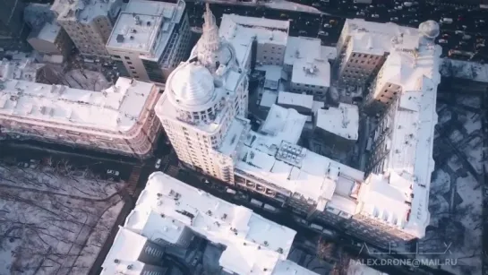 Красивая зимняя Москва. Всегда прекрасная. Воздушное путешествие над столицей России