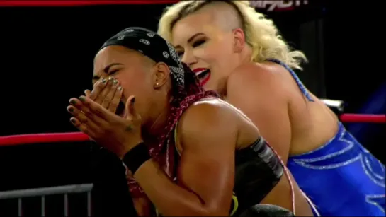 Taya Valkyrie (w/John E. Bravo) vs Tasha Steelz (w/Kiera Hogan)