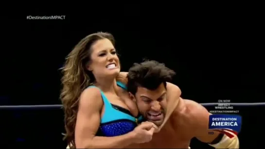 Brooke Tessmacher vs Robbie E (w/Angelina Love, DJ Z & Jessie Godderz)