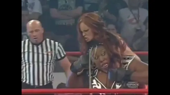 Christy Hemme & AJ Styles vs Awesome Kong & Scott Steiner(w/Rhaka Khan & Raisha Saeed)