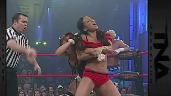 Gail Kim & Eric Young vs The Rock 'n Rave Infection (Christy Hemme & Jimmy Rave) (w/Lance Hoyt)