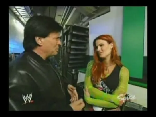 Lita,Terri & Eric Bischoff backstage(WWE Raw 10.11.2003)