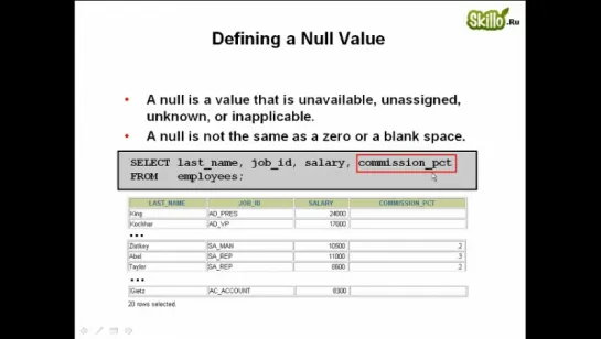 06 Oracle 10g SQL_01. SQL SELECT. Oracle iSQLPlus