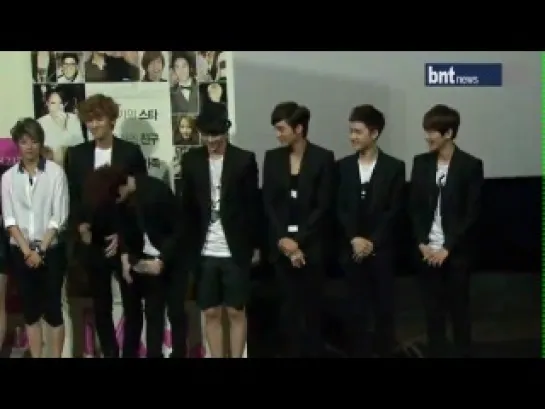 [VIDEO] 120618 EXO-K @ BNT News: "I AM" Press Screening