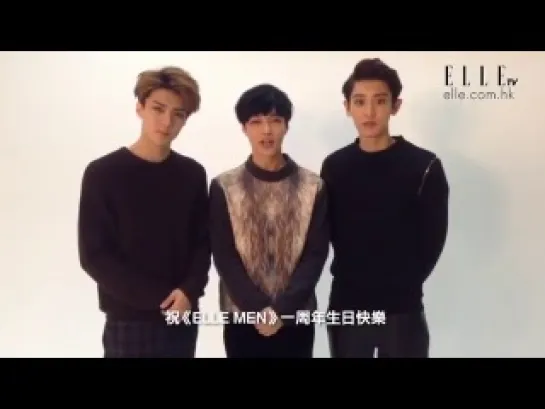 [VIDEO] 140907 Lay, Sehun, Chanyeol @ ELLE MEN Photoshoot