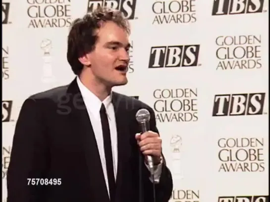 Quentin Tarantino at the 1995 Golden Globe Awards part 2