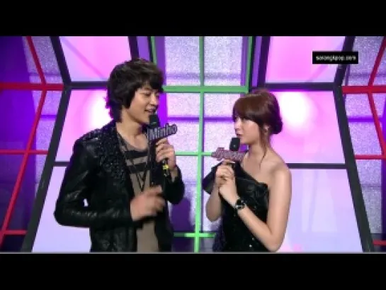 110416 Music Core MC MinHo Onew