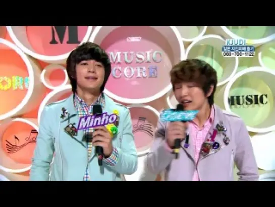 110326 SHINee MC Onew & Minho Cut @ Music Core