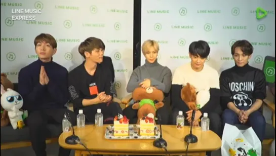 141215 SHINee на прямой трансляции в Line Music Express