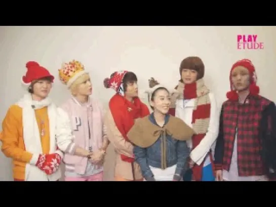 111229 Shinee and Dara  HAPPY NEW YEAR, 2012 with ETUDE♡