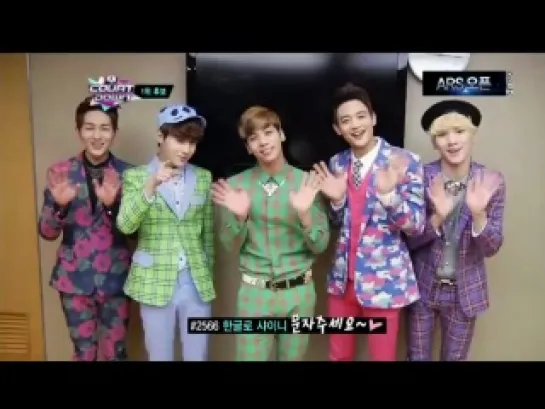 130307 Mnet M!Countdown - SHINee and Teentop Backstage