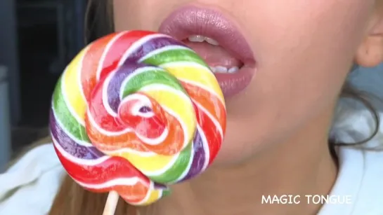 ASMR Play with lollipop, chewing gum with mouth sounds and magic tongue swirl2023-09-22Magic Tongue ASMR