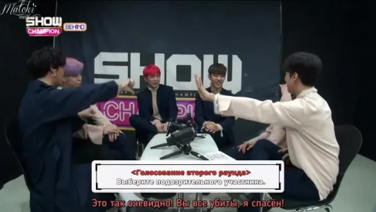 [RUS SUB] 170321 B.A.P  MBC Show Champion (Mafia game) (рус.саб)