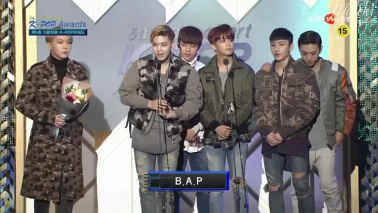 [RUS SUB] 160217 B.A.P - Hot Trend of the Year ( 5th Gaon Chart K Pop Awards )