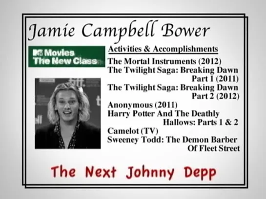 The New Class: Jamie Campbell Bower