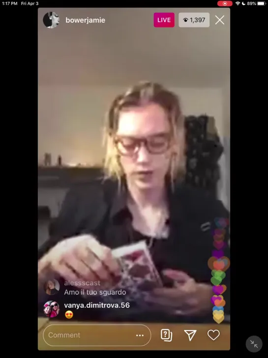 Jamie Campbell Bower CALM live 04032020