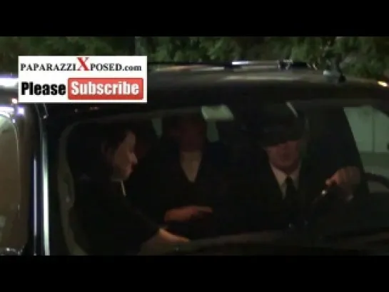 Jamie Campbell Bower in car outside of Lure Nightclub in Hollywood