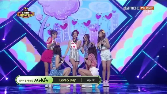 [PERF] A Pink - Lovely Day + NONONO (130710 MBC Music Show Champion)