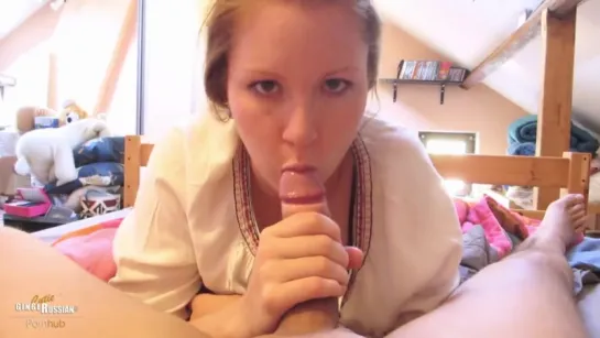 Morning Blowjob in POV till Mouthfull | CutieGingerRussian