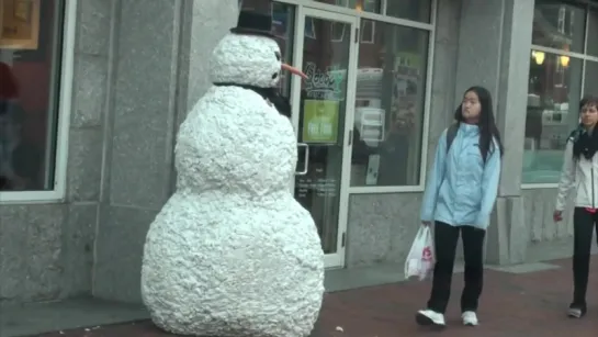 Пранк: Страшный Снеговик / Scary Snowman Prank