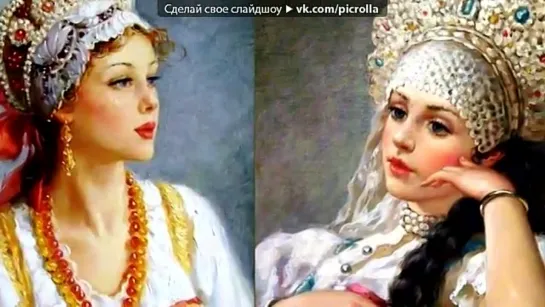 «Русские красавицы.» под музыку Л.В.Бетховен - Лунная соната