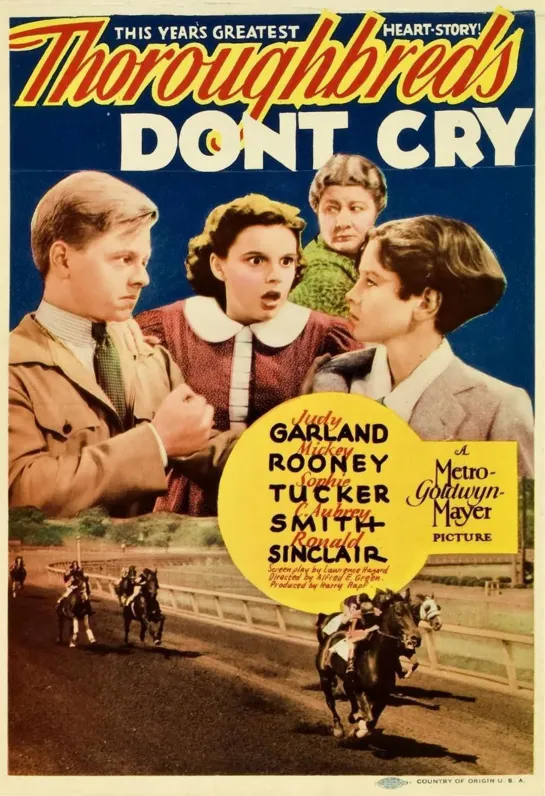 Чистокровки не плачут / Thoroughbreds Don't Cry (1937)  комедия драма дети в кино