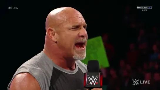 Goldberg accepts Brock Lesnar's Wrestlemania challenge: RAW, 06/02/2017 (Rus)