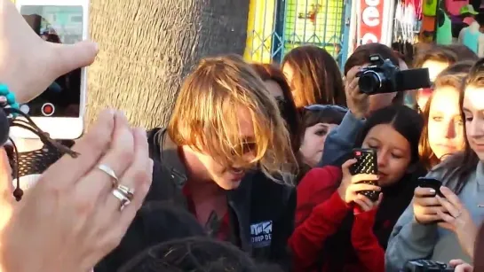 Jamie Campbell Bower singing Freak Like Me & breaks string