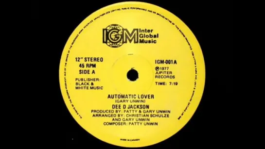 Dee D Jackson - Automatic Lover (long version)