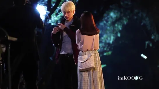 (fancam) AOMike  filming KISS ME ( heart breaking scenes) @imKOONG