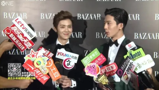 [РУС.САБ] 150923 Luhan Bazaar Stars Charity Night Interview